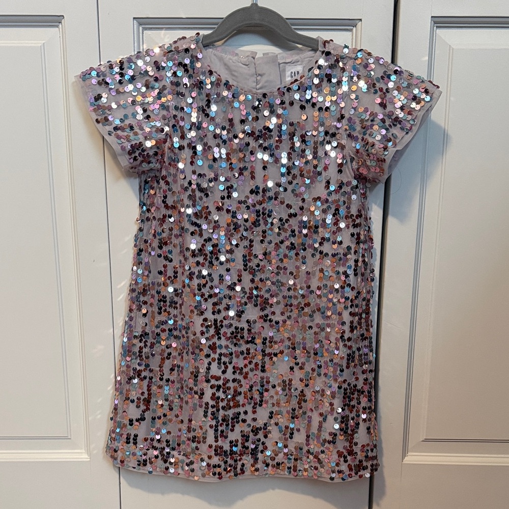 GAP Sequin Kids Dress - Multicolor Sparkle